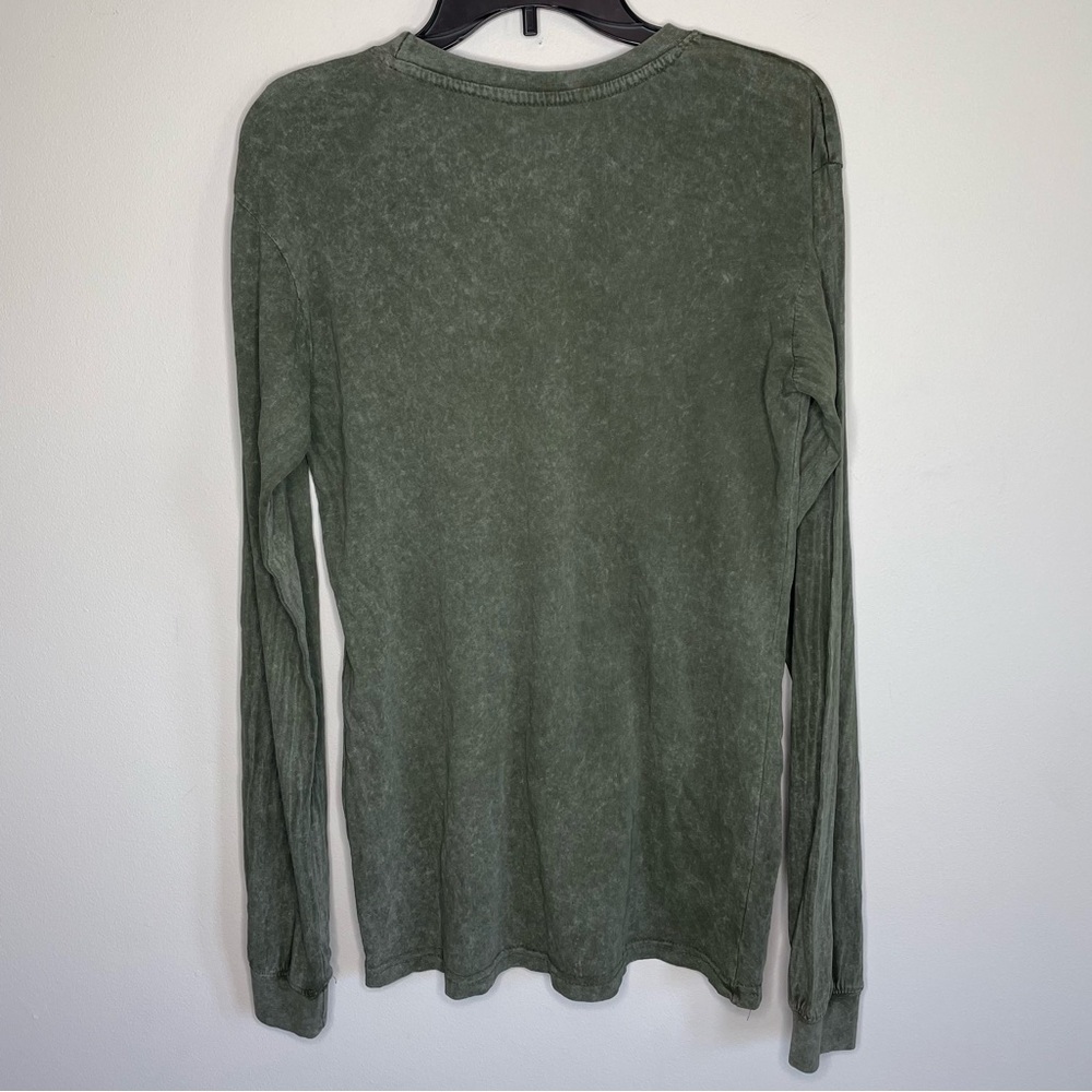 Rick & Morty Casual Green Crewneck Long Sleeve Graphic Print Pullover T-Shirt - Picture 6 of 9